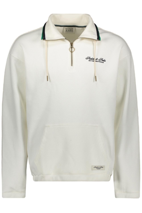 Scotch & Soda waffle half-zip sweatshirt